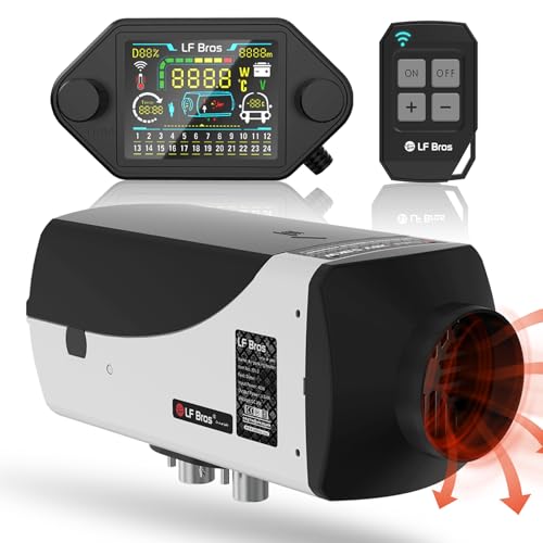 LF Bros 5KW 10L Split Pro Diesel Heater, 12V Diesel Air Parking Space Heater, Come with T4S LCD Controller, Remote, Timer, Plateau Mode and Thermostat. Suitable for Car, Trailer, RV, and Boat