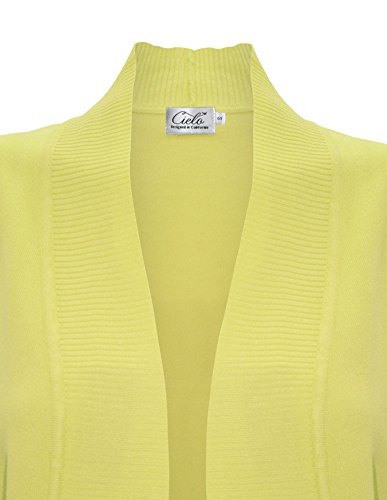 Image of Cielo Women's Solid Basic Open Front Pockets Knit Sweater Cardigan