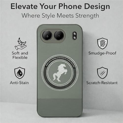 Image of Jkobi PU Leather Finish Back Cover Case for Oneplus Nord 4 (Professional Minimalist Texture | MagSafe Compatile | Camera Protection | Sleek Sober Formal)