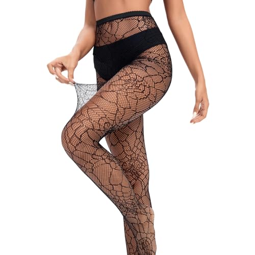 JCGJC Spider Web and Skeleton Skull Halloween Tights for Women - Image 3