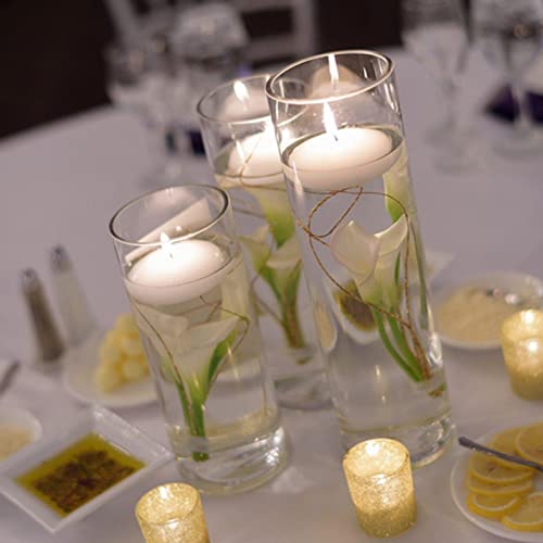 EylKoi Glass Hurricane Candle Holder, Cylinder Vases for Centerpieces 3Pcs/Set Hurricane Floating Candle Holder - Image 3