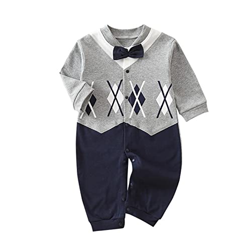 Image of GORBAST Newborn Baby Boy Romper Clothes Suit Long Sleeve Jumpsuit Outfit