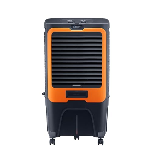 Orient Electric Ultimo 50L Desert Air Cooler with Densenest Honeycomb pads, Ice chamber & High Air Delivery | Desert Cooler for home (Grey and Orange)