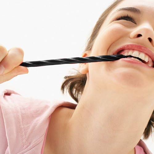 RedVines Black Licorice Twists Chewy Candy, 3 Pack, Original Fat Free, Soft Black Flavor Movie Tray, Bulk Black Party Snack, 5 oz. Each