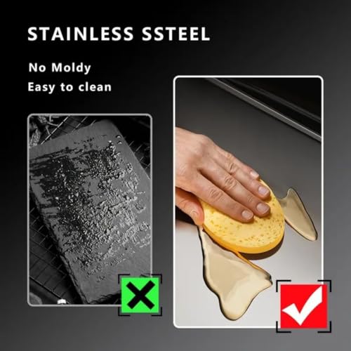 Image of Premium Stainless Steel Chopping Board | Steel Kitchen Counter top for Cutting, Vegetable Chopper, for Meat & Veggies Items, Chopping Board Steel pad (60 x 47 CM)