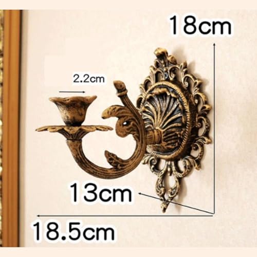 Candelabro de pared de hierro para decorar sin ocupar espacio en mesas 3