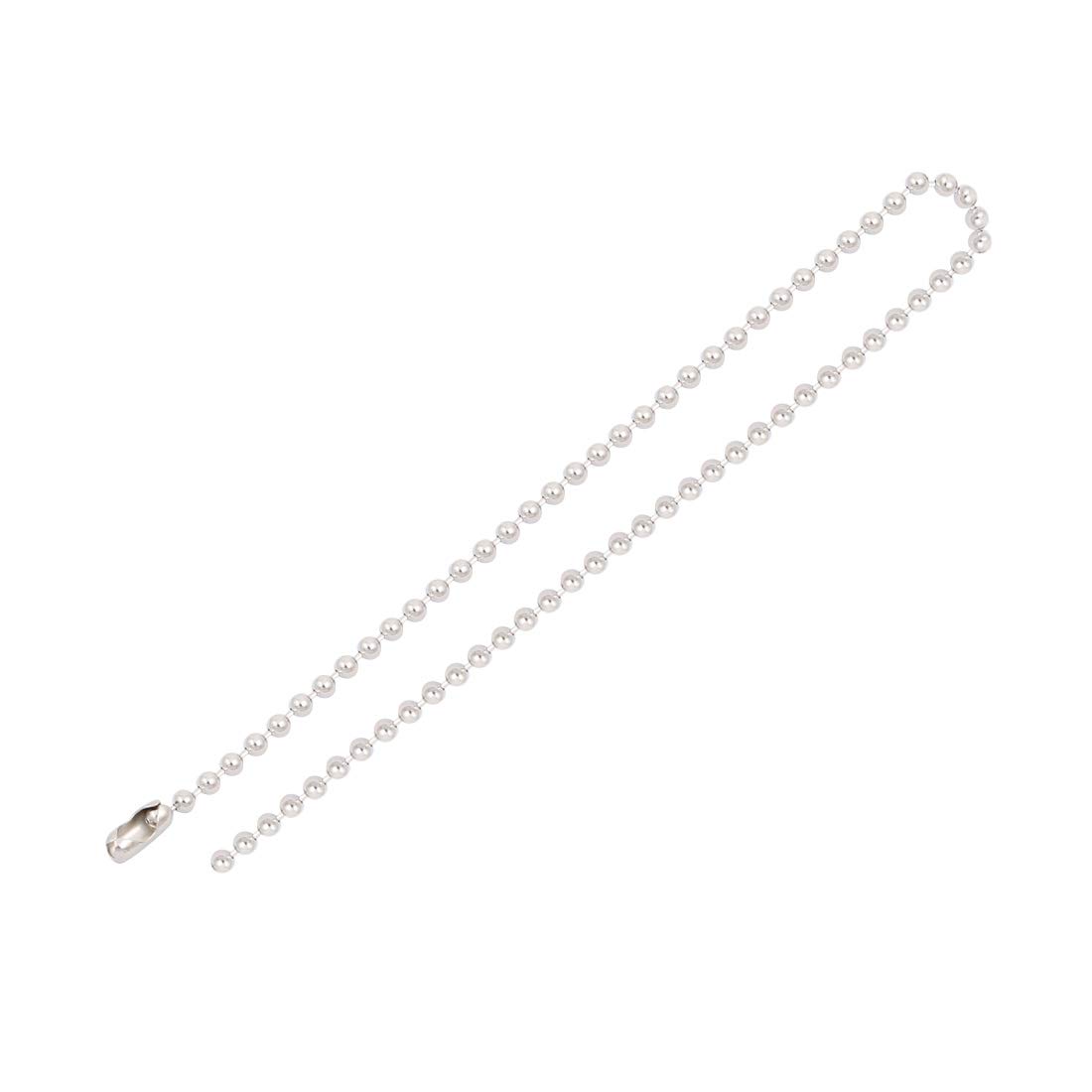 Aexit 5pcs Iron Lighting fixtures and controls Clasp Ball Chain Keychain Silver Tone 3mm-3.2mm Dia 30cm Length