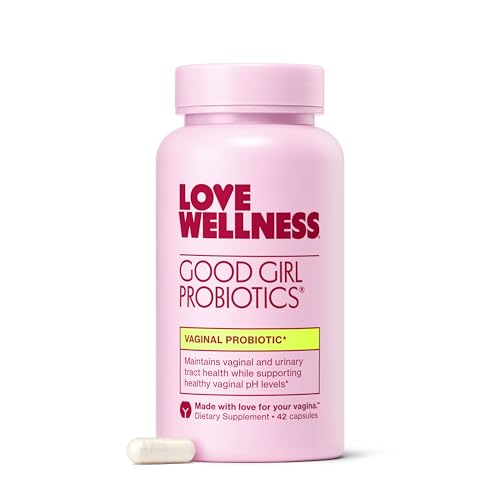 Image of Love Wellness Good Girl Probiotics | Women's Vaginal Health & pH Balance Supplement | 9-Strain Probiotic for Urinary Tract, Yeast, Odor, & Immune Support | Gluten-Free (42-Day Supply)