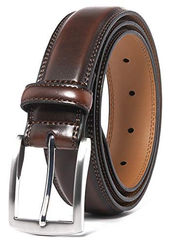 Fabio Valenti Genuine Leather Dress Belts For Men - Mens Belt For Suits, Jeans, Uniform With Single Prong Buckle