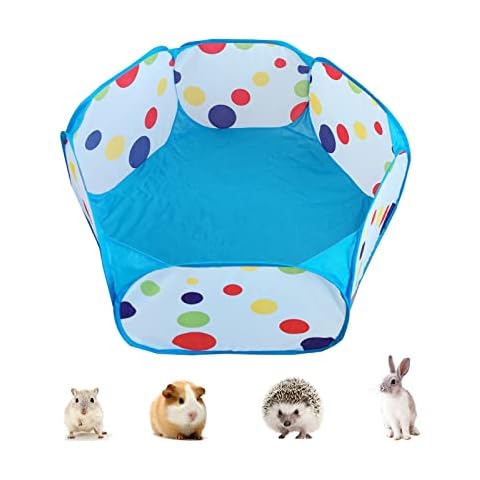 Simpcozy Hamster Playpen with Rainbow Dots Cover