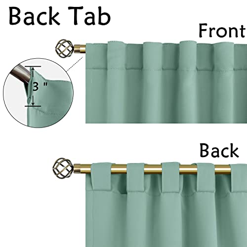 Bgment Window Curtains For Bedroom - 63 Inch Rod Pocket And Back Tab Thermal Insulated Room Darkening Curtains For Living Room, 2 Curtain Panels (42 X 63 Inch, Frosty Green) #TOP1