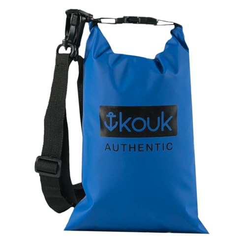 Bolsa Saco Estanque 100% Impermeável e a prova d'água 2L Não Molha Celular Documentos Proteção Praia Mar Piscina Sol Saída Calor Verão Chuva Bag Mala Necessaire Trilhas Viagens Acampamento (Azul)