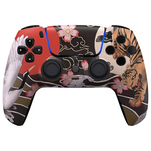 Image of Custom Controllerzz Wireless Controller Compatible with PS5 - Multiple Designs Available (Tiger Blossom)