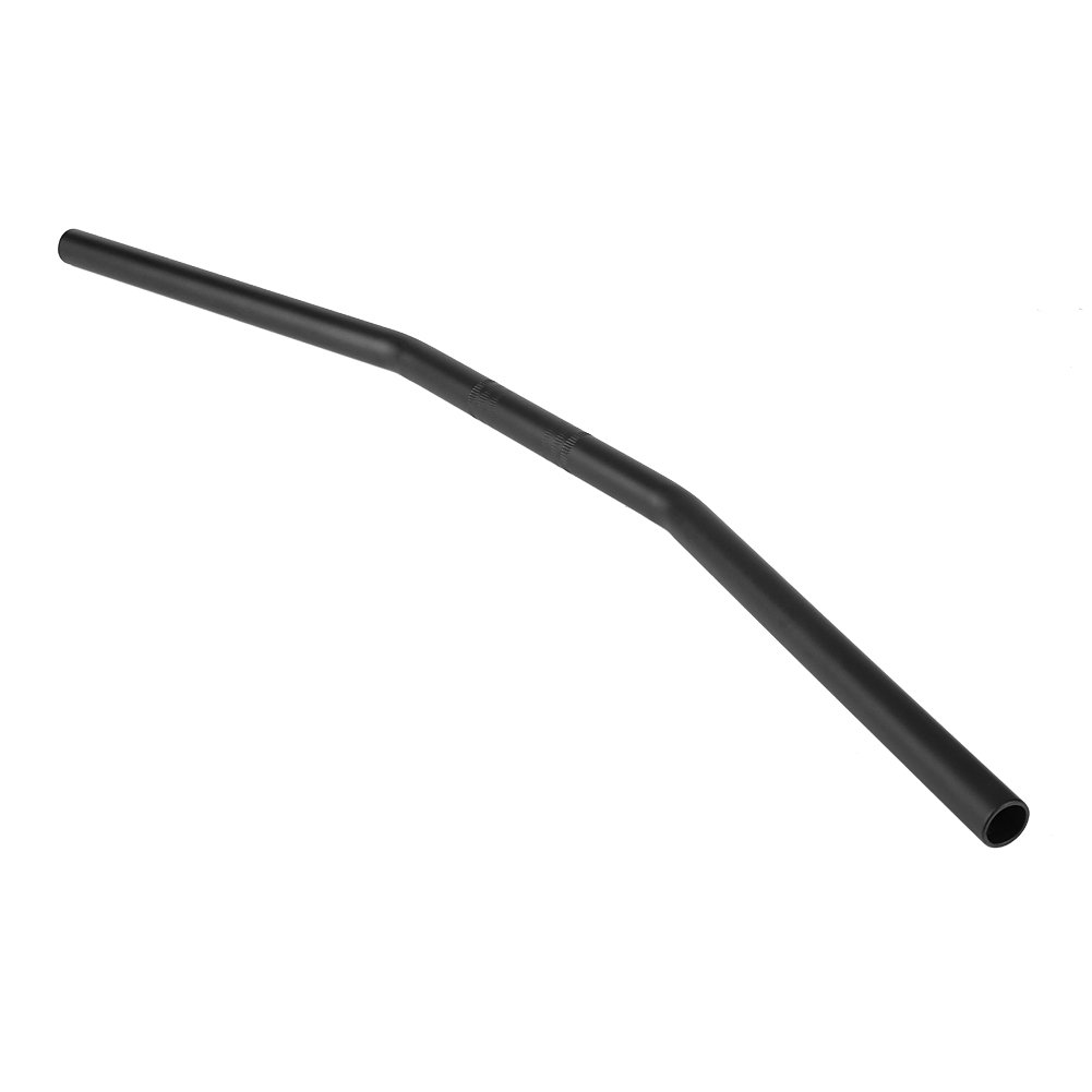 Guidon Plat Moto 7/8 Pouce 22MM - Universel Retro Bend Poignée en Fer (Noir)