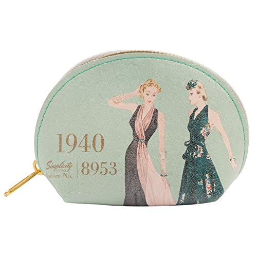 Simplicity Vintage 1940's Fashion Pleather Small Pouch Bag, 4.8'' x 3.3''