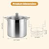 BriSunshine 21.5 QT Stainless Steel Canning Pot with Lid, Rack & Canning Tools Set, Canning Supplies Kit Water Bath Canner for Beginner