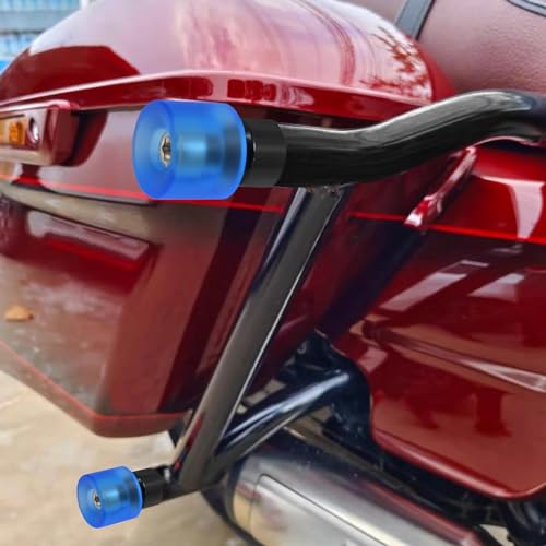 Lot de 2 protections moto bleues pour Harley-Davidson