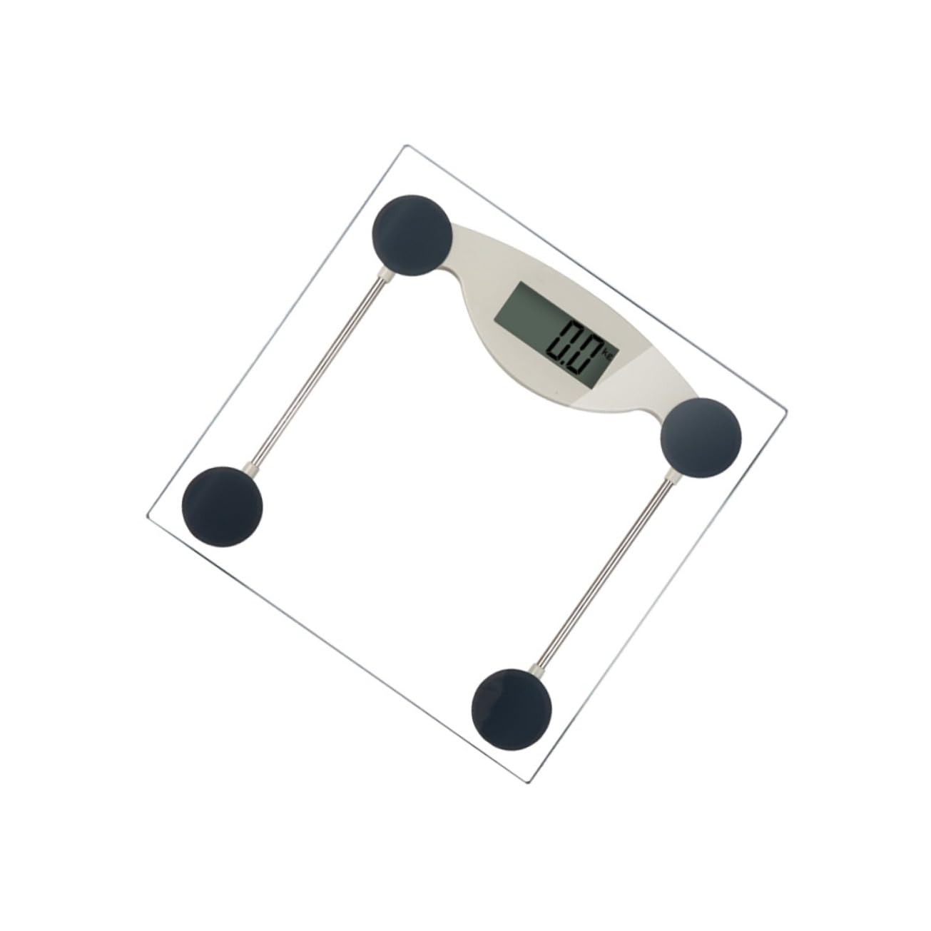 PartyKindom 1PC Transparent LCD Body Weight Scale Accurate Digital Bathroom Weighing Scale for Home Use Resolution Easy Read LCD Display and Overload Indication Durable Design