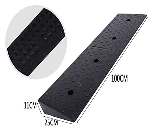 Rampa de goma para vehículos 11 cm color negro miniatura 2