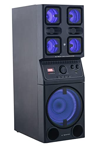 TECHXEWOO Party Blaster 500 Powerfull 200 WATTS Home Theatre Single Tower Party Speaker System with Dynamic Disco Lights, Bluetooth,USB, Digital FM, INBUILT Karaoke,MIC Port� 8 41ztdoTlGLL