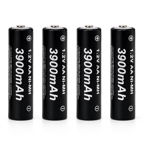 Image of Simpex AA 3900mAh Rechargeable Batteries, Ready to use and Comes with the Pack of 4 (Black Edition)