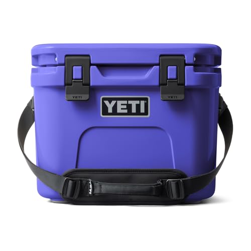 YETI Roadie 15 Hard Cooler with DoubleDuty Shoulder Strap, Ultramarine Violet