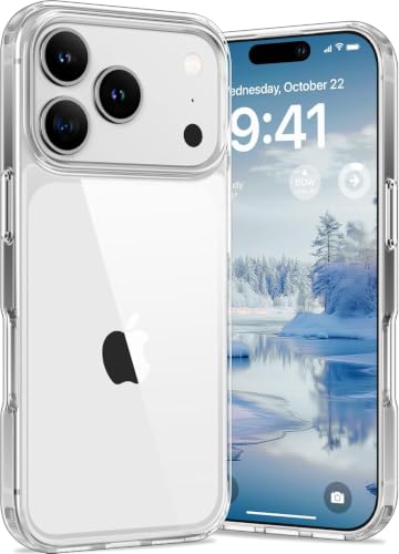 Image of ClearPC Clear Hard PC Case for Apple iPhone 17 Pro Max, Anti-Yellow Transparent Back Cover, Anti-Scratch, Raised Camera Protection Shockproof Wireless Charging Compatible NonYellowing (Clear)
