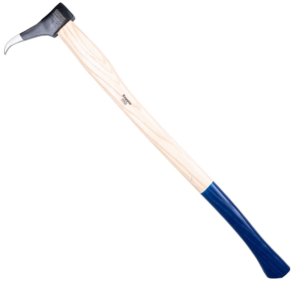 Germania Sappie Set 2 Stück - 40 und 80 cm Stiel aus Eschenholz - 550g Kopfgewicht - Forstwerkzeug Fällheber Holzheber Wendehaken