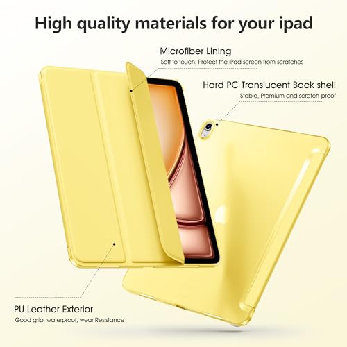 Coque iPad Air 13 M4 jaune pour le travail et les loisirs - 3