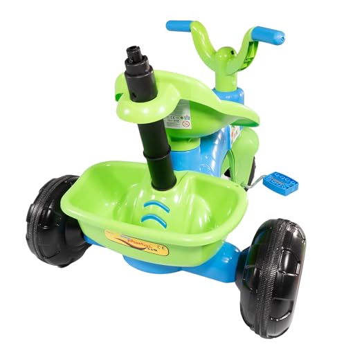 LEMODO Dreirad für Kinder ab 2 Jahren | Kinderdreirad mit 2 großen Ablagekörben | Multicolour Kinder Trike | Baby Dreirad mit Hupe und Schiebestange | Kinderspielzeug mit Breiten Reifen – Bild 3