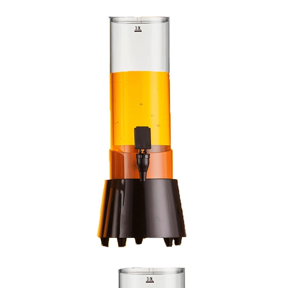 Dispensador De Torre De Cerveza Dispensador De Bebidas 3L De Gran Capacidad Con Base Extraíble Y Luz LED Grifo De Cerveza Portátil Torre De Cerveza De Barril Dispensador De Alcohol De Mesa For Pub(Sch