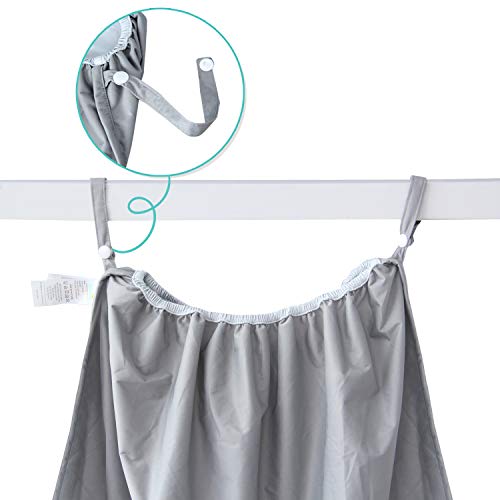 Reusable Diaper Pail Liner Bags 2 Pack For Ubbi Diaper Pail, Waterproof, Larger Capacity And Washable Wet Bag For Cloth Diaper, Laundry, Kitchen Garbage, Grey & White #TOP7