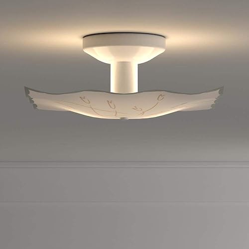 Miniatura 2 de Progress Lighting P4962-30 - Dos luces tradicionales cerca del techo de la colección de vidrio cuadrado en acabado blanco, 12 pulgadas de diámetro x