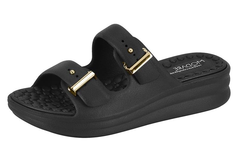 Sandales à bout ouvert réglables chaussure massante femme homme noire pointure 40 EU