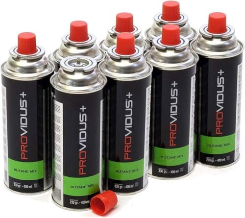 HYTAMA TOOLS Pack de 8 Cartuchos de Gas Butano, 230 g, 400 ml, para Aparatos de Gas