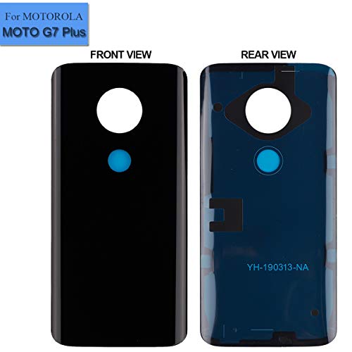 E-YIIVIIL - Tapa Trasera Compatible con Moto G7 Plus, Todos los Modelos, Color Negro