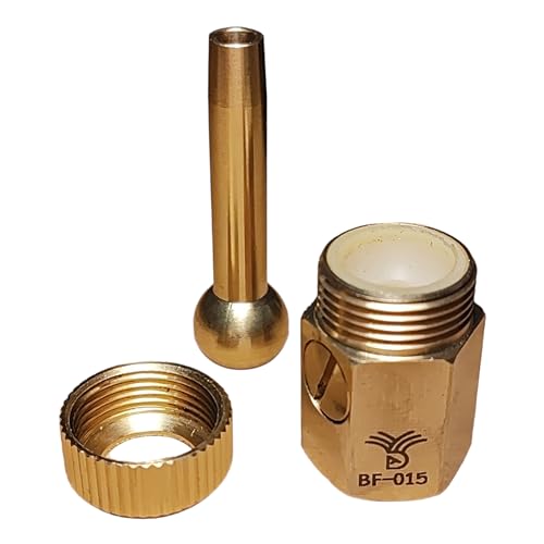 AGUADECORATIVA - Gartenbrunnendüsen 1/2 Zoll, schwenkbare Düsen von 6 mm mit Ventil zur Höhenverstellung (Messing) für Wasserspiel - BF015