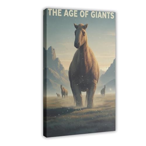 Poster Paraceratherium décoration murale faune préhistorique éteinte