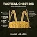 warreplica Rhodesian FAL / G3 / M14 Bush War Magazine Chest Rig with Grenade Pocket - Reproduction Khaki color