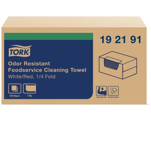🔥 Hot Deals Tork unwanted smell Resistant Foodservice Cleaning Cloth White Self Dispensing, 1 x 150 Cloths, 192191