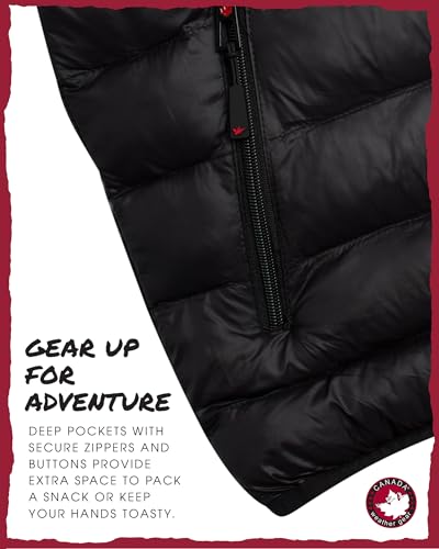 Image of CANADA WEATHER GEAR Mens' Puffer Jacket - Lightweight Packable Bubble Coat, Water Resistant Outerwear Jackets for Men (M-XXL)