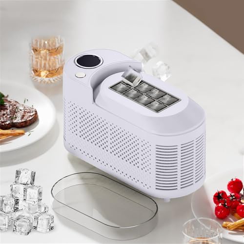 Portable Countertop Ice Maker Machine,Convenient Automatic Table Top Ice Makers,Compact Mini Ice Maker for Home/Camping/Car with Power Cord, Easy to Use and Clean (P Without Car Power Cord)