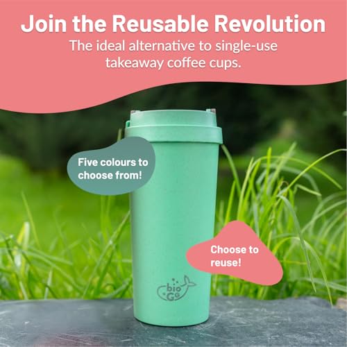 Biogo 450ml Mint Travel Coffee Cup Reusable Mug With Lid | Desertcart Guyana