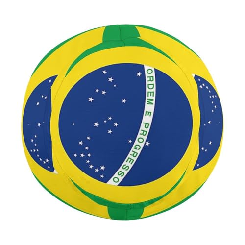 Brazilian FlagChildren's Bucket Hat for Boys and Girls, Breathable Summer Beach Hat3