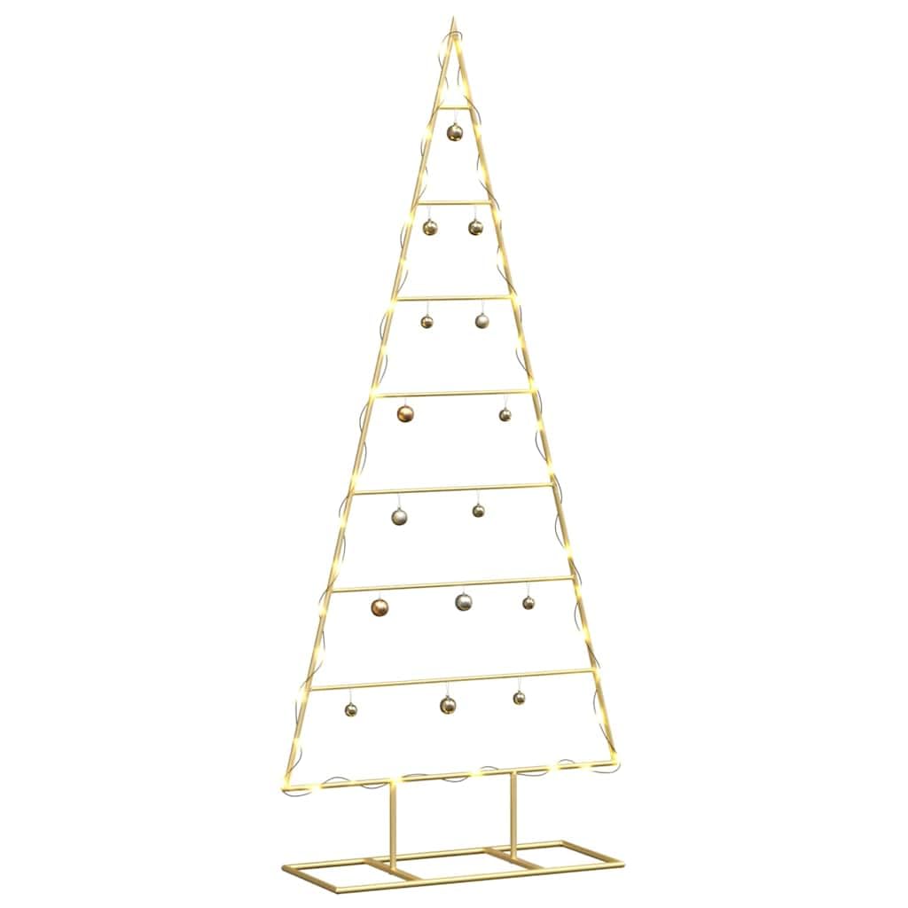 Vidaxl Metal Christmas Tree With Stand Gold 125 Cm Powder-Coated Steel