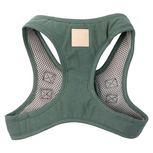 FuzzYard Life Step in Dog Harness | Size XXS | Stylish Premium Cotton Design in Myrtle Green Perfect for Everyday Walks
