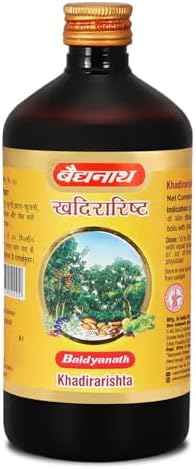 Baidyanath Ayurved Khadirarishta - 450 ML | Ayurved Syrup for Skin Disorders | Blood Purifier