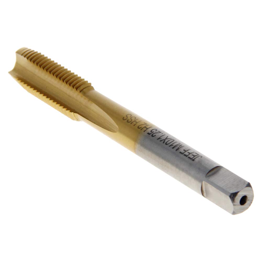 Utoolmart - Maschio metrico M10 x 1 mm passo H2 filettatura destra HSS Ti-rivestito per macchina filettatrice trapano elettrico fai da te 1 pz
