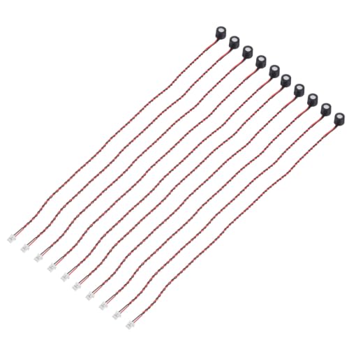 Image of Rebower Waterproof Electret Condenser Microphone Cartridge, 6mmx5mm Mini MIC Microphone Pickup 10Pcs | with 200mm Wire Leads & 1.25mm Terminal Connector for Audio Receiver Intercom- 36dB