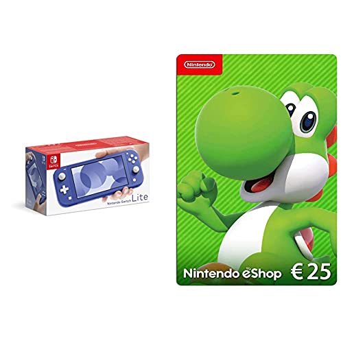 Nintendo Switch Lite Azul eShop Tarjeta de Regalo 25€ (Código de Descarga)